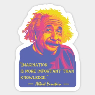 A. Einstein On Imagination and Knowledge Sticker